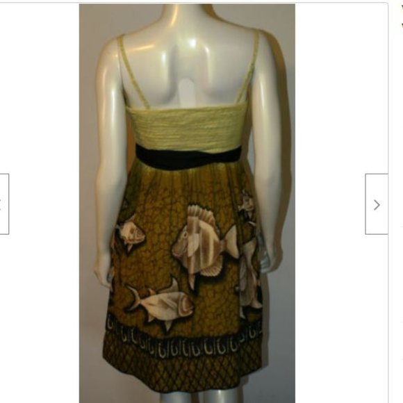 Vanessa Virginia Baxter Bay Dress 4 Fish Vintage - Picture 2 of 10